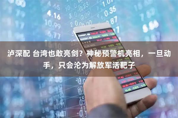 泸深配 台湾也敢亮剑？神秘预警机亮相，一旦动手，只会沦为解放军活靶子